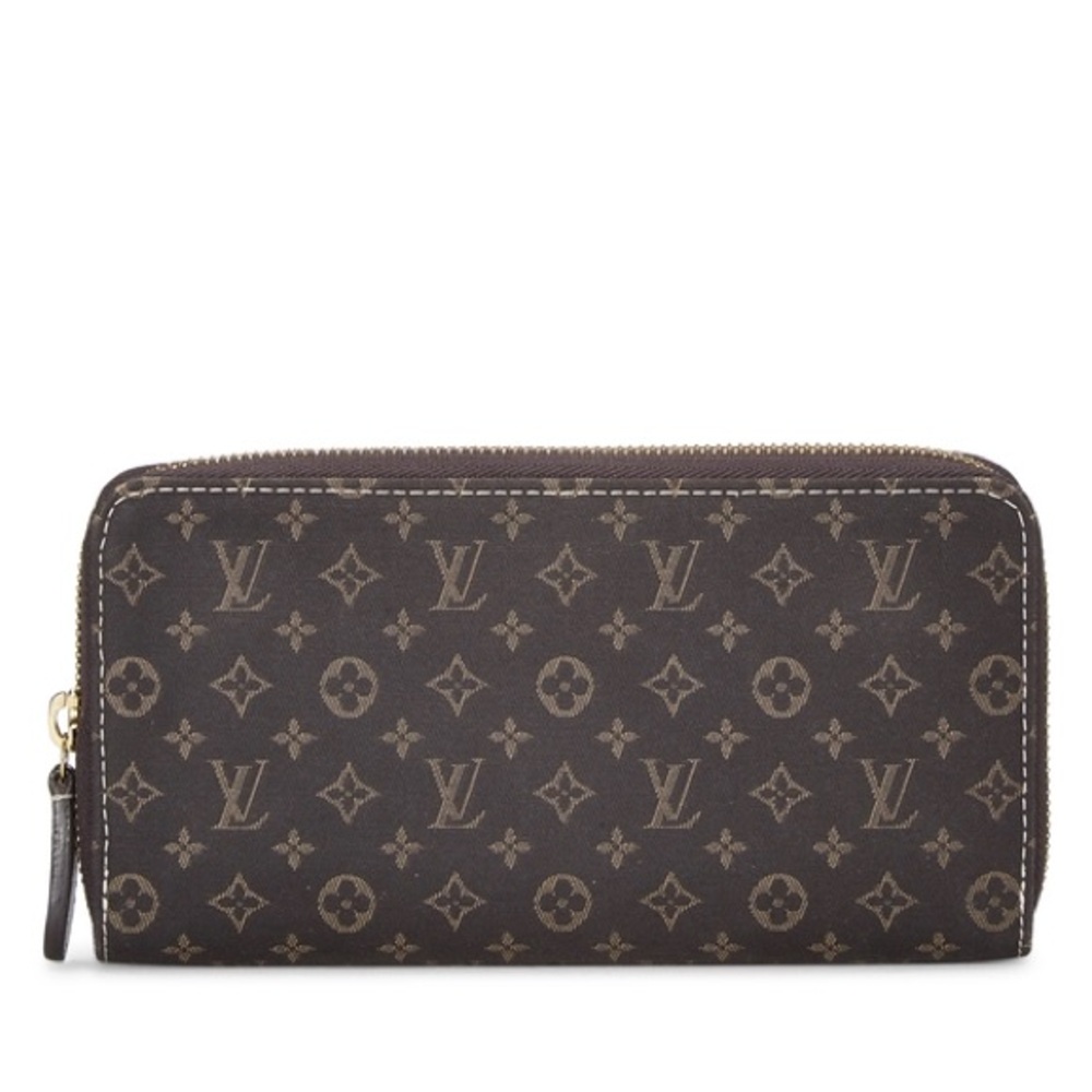$950 LOUIS VUITTON Brown Monogram Idylle Zippy Wallet AUTHENTIC CA1162